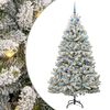 vidaXL Sztuczna choinka 210 cm 300 LED Ciepła biel PVC i stal