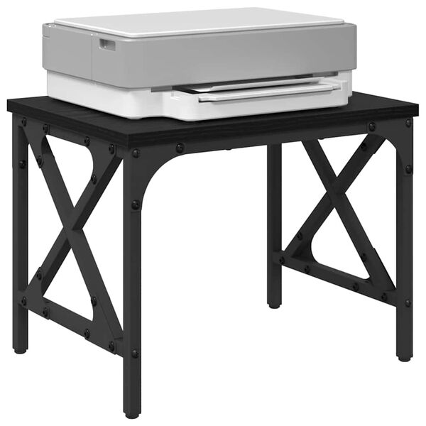 vidaXL Stojak na drukarkę Z regulacją Czarny Dąb 40 x 30 x 31 cm