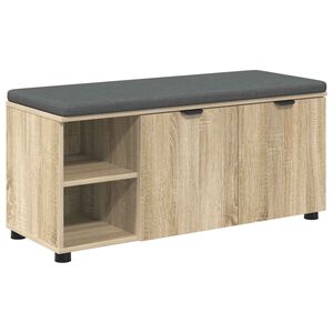 vidaXL Ławka w przedpokoju z poduszką Dąb Sonoma 100 x 38 x 46 cm