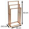 Bathroom Solutions Bambusowy wieszak na ręczniki z 3 drążkami