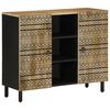vidaXL Szafka, 90x33,5x75 cm, lite surowe drewno mango