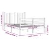 vidaXL Rama ł&oacute;żka bez materaca, 140x200 cm, lite drewno sosnowe