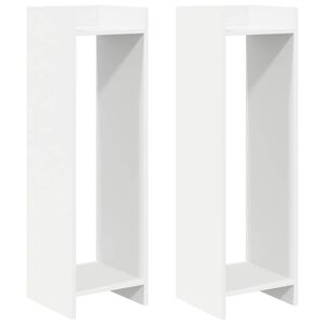 vidaXL Stojak na rośliny Biały 30 x 30 x 100 cm Drewno inżynieryjne