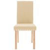 vidaXL Krzesła stołowe, 2 szt., kremowe, obite tkaniną