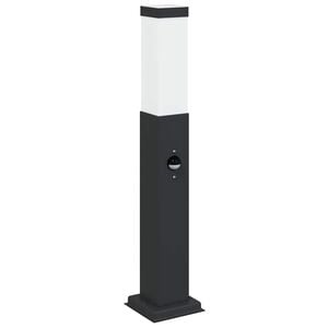 vidaXL Słupek oświetleniowy z czujnikiem 50 cm Czarny IP44