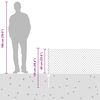 vidaXL Ogrodzenie z słupkiem Szary 0,6 x 25 m Stal i PVC