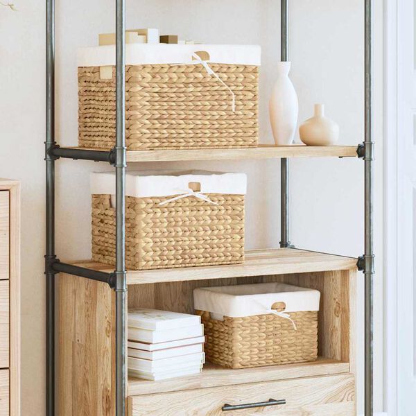 vidaXL Kosze do przechowywania 3 pcs Naturalny 35 x 30 x 25 cm