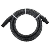 vidaXL Wąż ssący z mosiężnymi złączami, czarny, 1" 4 m, PVC