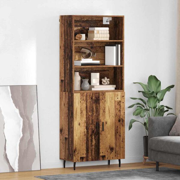 vidaXL Highboard Stare drewno 69,5 x 34 x 180 cm
