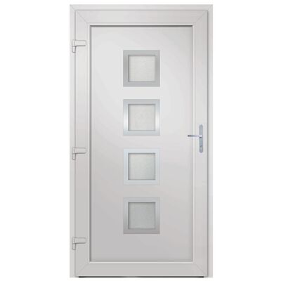 vidaXL Drzwi wejściowe, antracytowe, 88x200 cm, PVC