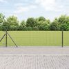 vidaXL Ogrodzenie z słupkiem Szary 0,6 x 50 m Stal i PVC