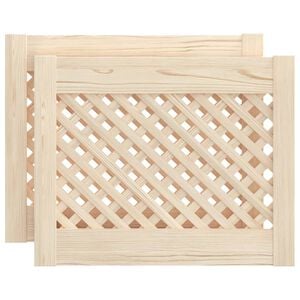 vidaXL Drzwiczki do szafki, z kratką, 2 szt., 49,5x39,5 cm, sosnowe