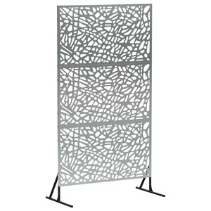 vidaXL Ekran prywatności 100 x 50 x 180 cm Stal ocynkowana srebrny