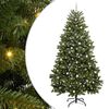 vidaXL Sztuczna choinka 270 cm 300 LED Ciepła biel PVC i stal zielony
