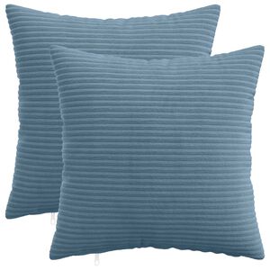 vidaXL Poszewka na poduszkę 2 pcs HEERLEN niebieski 30 x 30 cm sztruks