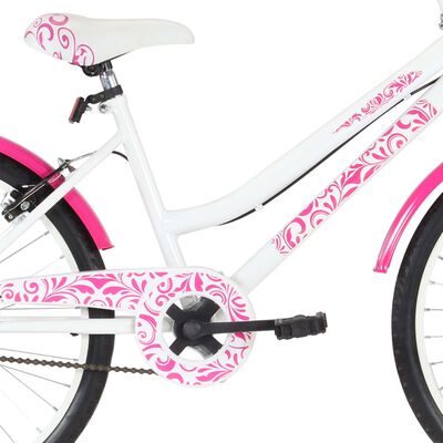 vidaXL Rower dla dzieci, 24 cali, różowo-biały