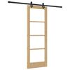 vidaXL Drzwi przesuwne ORKDAL Naturalny i czarny 73,5 x 198,5 cm