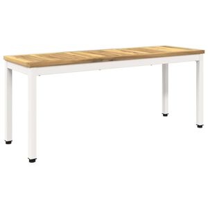vidaXL Ławka ogrodowa 108,5 x 35 x 45 cm Lite Drewno Akacji Bielony