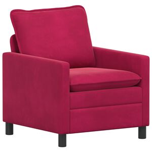 vidaXL Sofa Czerwone wino 76 x 81 x 87,5 cm Welur