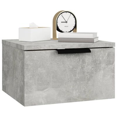 vidaXL Wisząca szafka nocna, szarość betonu, 34x30x20 cm
