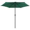 vidaXL Parasol ogrodowy na aluminiowym słupku, 270x246 cm, zielony