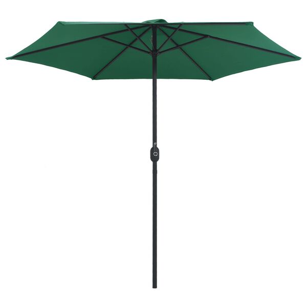 vidaXL Parasol ogrodowy na aluminiowym słupku, 270x246 cm, zielony