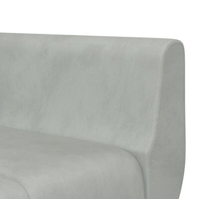 vidaXL Sofa rozkładana L, jasnoszara, 275x140x70 cm, aksamit