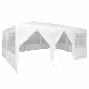 vidaXL Namiot Imprezowy 600 x 400 x 266 cm Biały Polietylen
