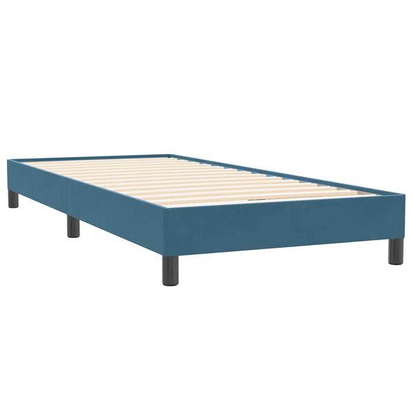 vidaXL Łóżko typu Box Spring bez materaca Ciemnoniebieskie 80x220 cm