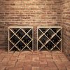 vidaXL Regał na wino 2 pcs Naturalny 62 x 25 x 62 cm
