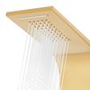 vidaXL Panel prysznicowy, stal nierdzewna 201, złoty, zakrzywiony