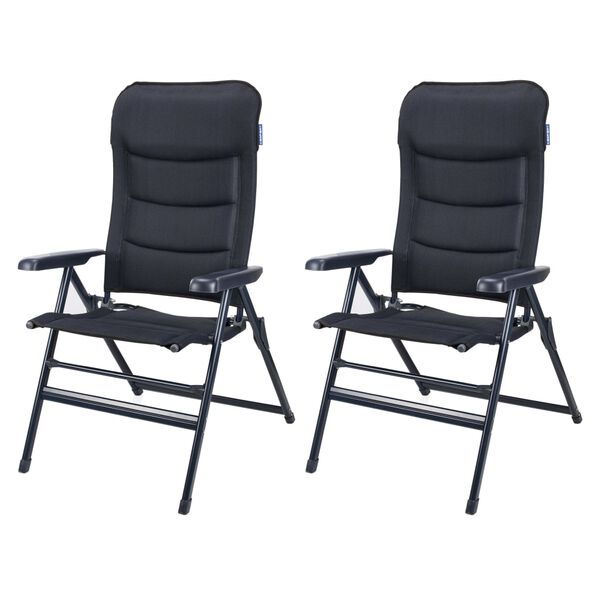 Campart Travel Krzesła kempingowe Torino, 2 szt., niebieskie