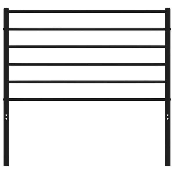 vidaXL Metalowe wezgłowie, czarne, 100 cm