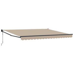 vidaXL Markiza wysuwana Beżowy 400 &times; 300 cm Poliester i Metal