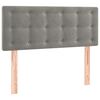 vidaXL Zagłówek do łóżka z LED, jasnoszary, 100x5x78/88 cm, aksamit