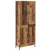 vidaXL Highboard Montowane na ścianie Stare drewno 69,5 x 34 x 180 cm