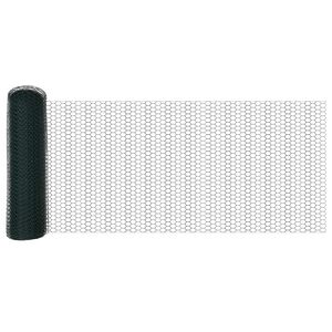 vidaXL Ogrodzenie heksagonalne Zielony 0.4 x 10 m Stal