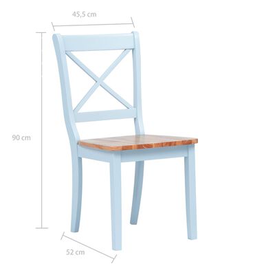 vidaXL Krzesła stołowe, 4 szt., szary i jasny brąz, drewno kauczukowca