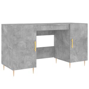 vidaXL Biurko, szarość betonu, 140x50x75 cm, materiał drewnopochodny