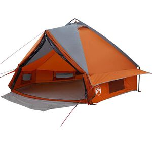 vidaXL Namiot tipi dla 6 os&oacute;b Szary i pomarańczowy 431 x 366 x 185 cm