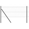vidaXL Słupek ogrodzeniowy. Szary 10 x 0,6 m (siatka 50 mm) Stal i PVC