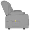 vidaXL Rozkładany fotel masujący z uchwytem, 3-os., szary, ekosk&oacute;ra