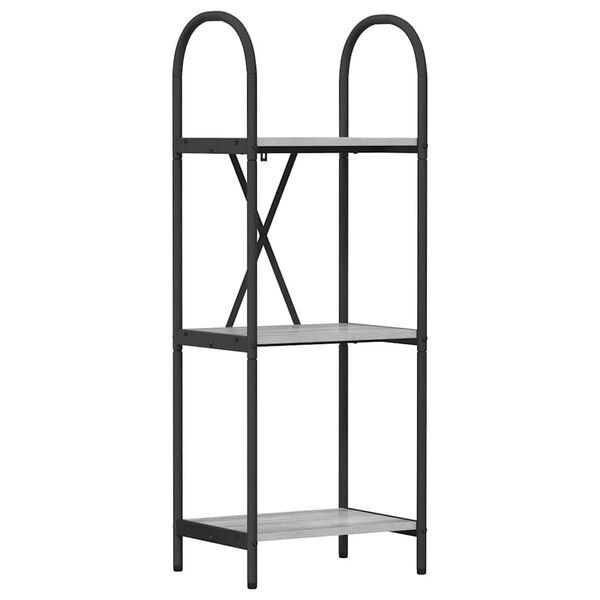 vidaXL P&oacute;łka na książki Szary Sonoma 40 x 30 x 109 cm