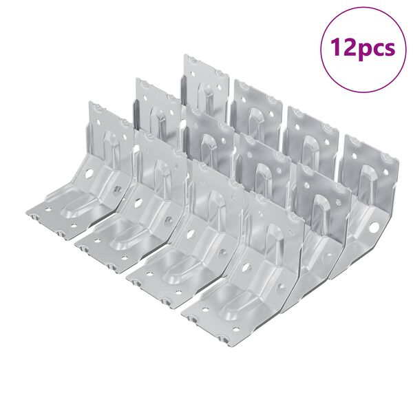 vidaXL Uchwyt 12 pcs Powlekana cynkiem 106 x 55 x 1,5mm Stal