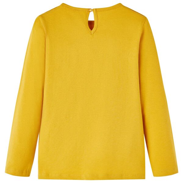 Koszulka dziecięca z długimi rękawami, ochra, 104