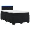 vidaXL Ł&oacute;żko Box Spring z materacem i LED Czarny 120 x 190 cm Welur
