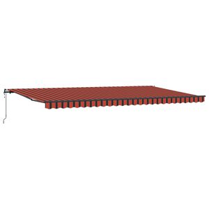 vidaXL Markiza wysuwana pomarańczowy i brązowy 600 &times; 350 cm