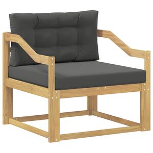 vidaXL Środkowa sofa ogrodowa Poliester Biały