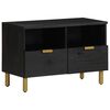 vidaXL Szafka pod TV, czarna, 70x33x46 cm, materiał drewnopochodny