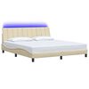 vidaXL Rama ł&oacute;żka bez materaca, Hanko, kremowa, 180x200 cm, obita tkaniną